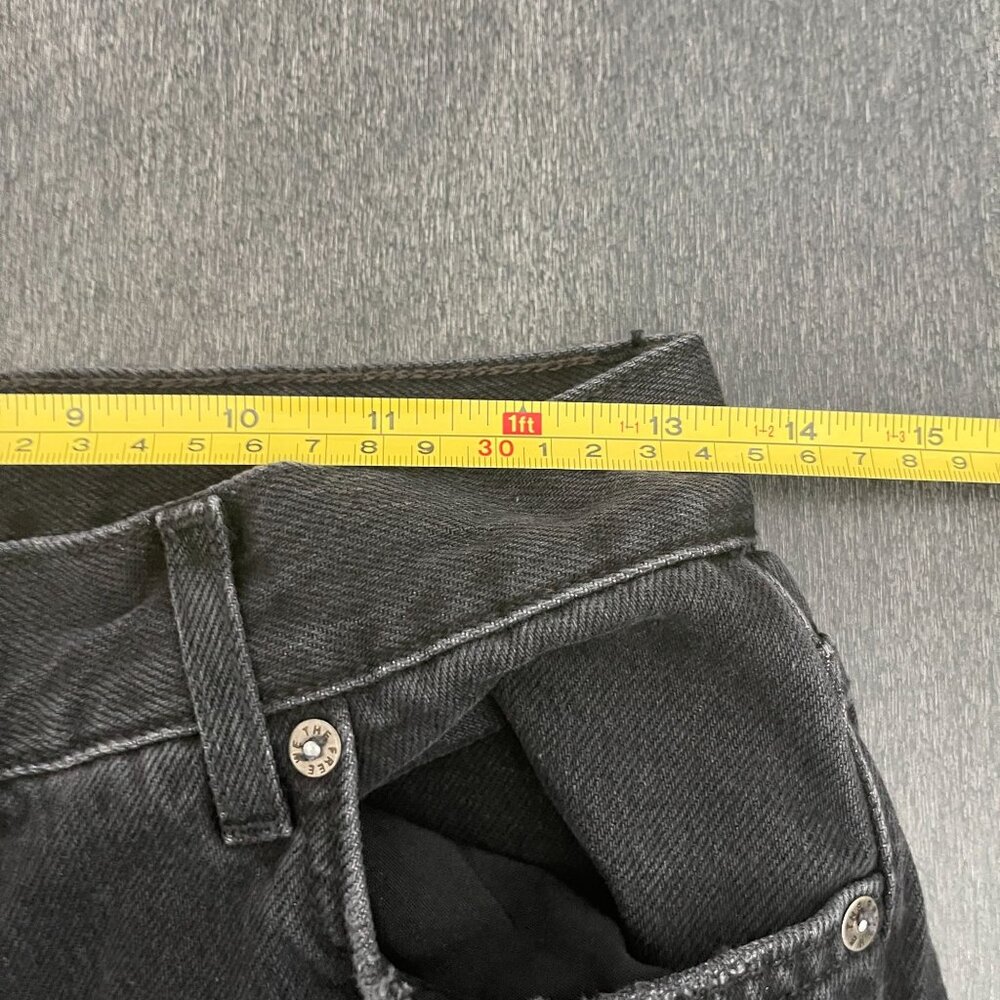 Free People Women's Maggie Mid Rise Straight Black Jeans, Size 26 - Picture 7 of 9